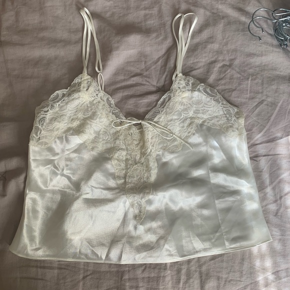 Vintage Victoria Secret Gold Label 80s 90s Satin Cami Set Size Medium - Picture 3 of 16